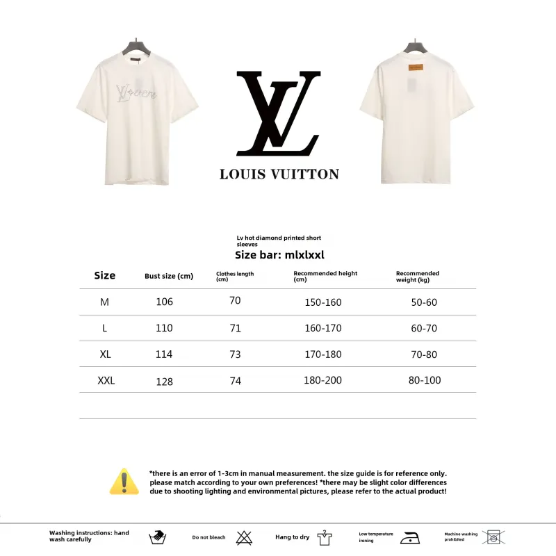 Louis Vuitton hot diamond print T-Shirts 1