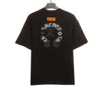 Louis Vuitton joint Chrome Hearts patch horseshoe T-Shirts black