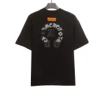 Louis Vuitton joint Chrome Hearts patch horseshoe T-Shirts black