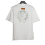 Louis Vuitton joint Chrome Hearts patch horseshoe T-Shirts white