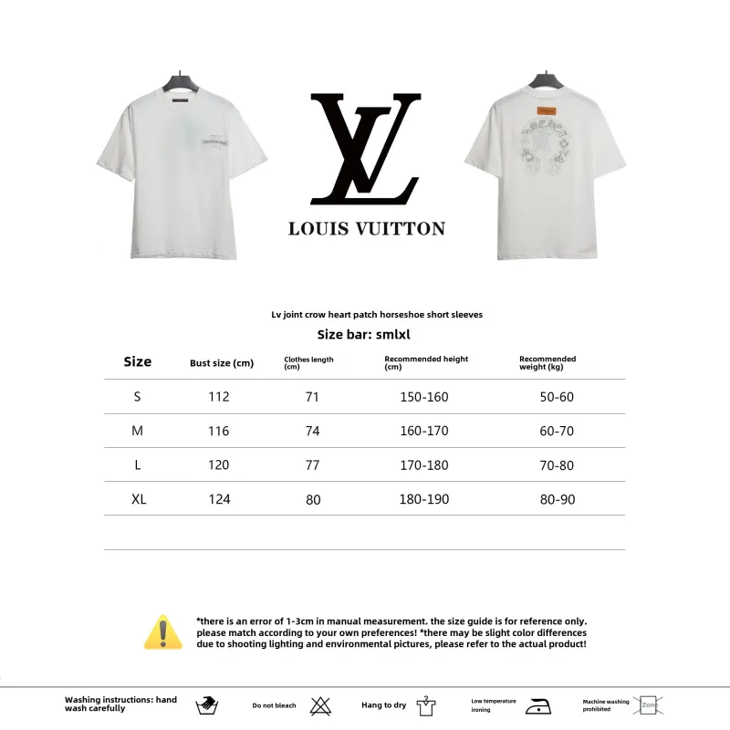 Louis Vuitton joint Chrome Hearts patch horseshoe T-Shirts white