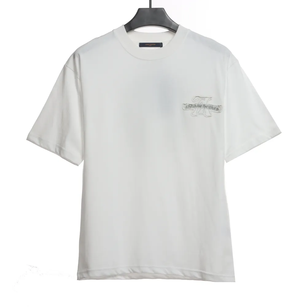 Louis Vuitton joint Chrome Hearts patch horseshoe T-Shirts white