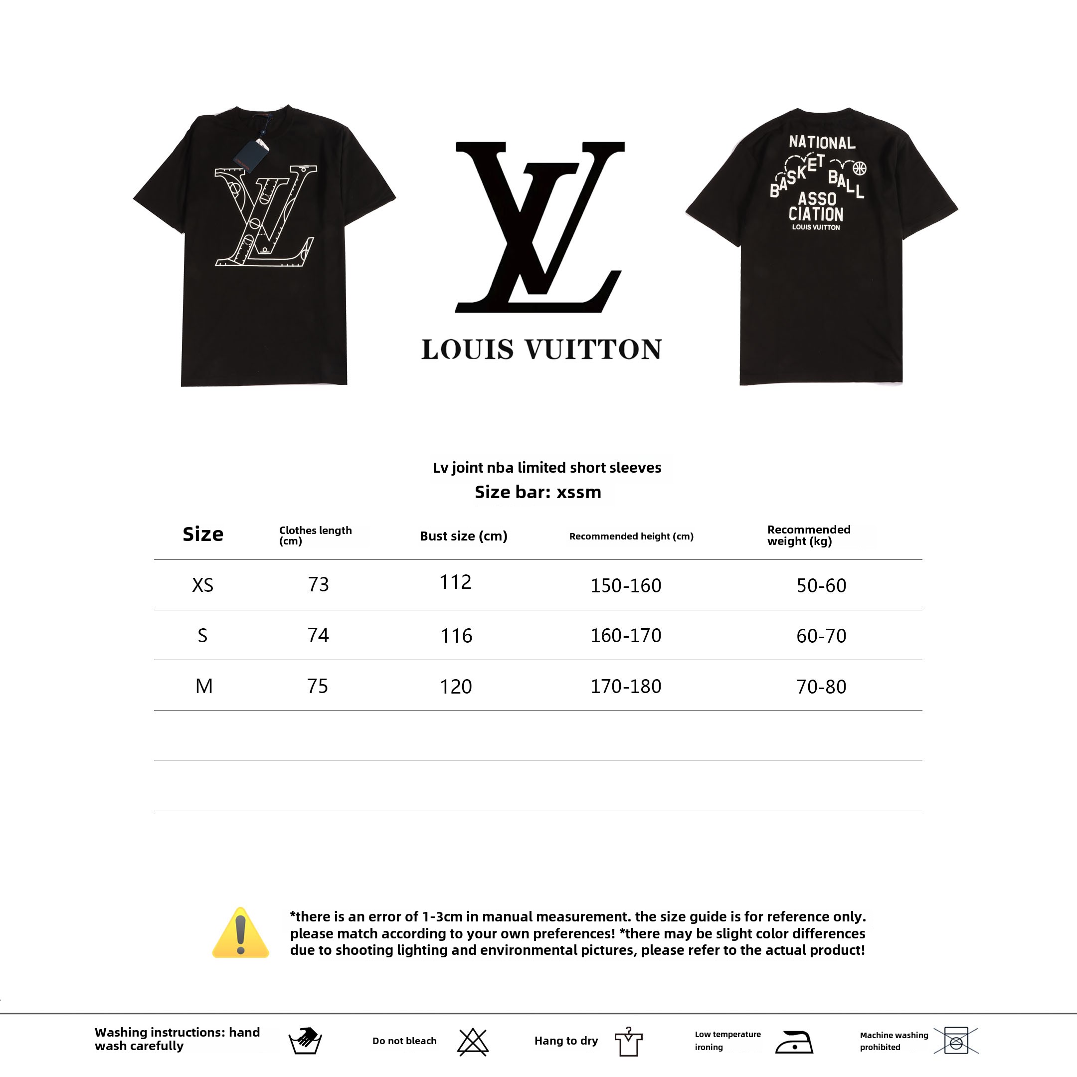Louis Vuitton joint NBA limited T-Shirts