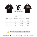  Louis Vuitton letter towel embroidered T-Shirts black