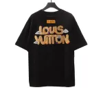 Louis Vuitton letter towel embroidered T-Shirts black