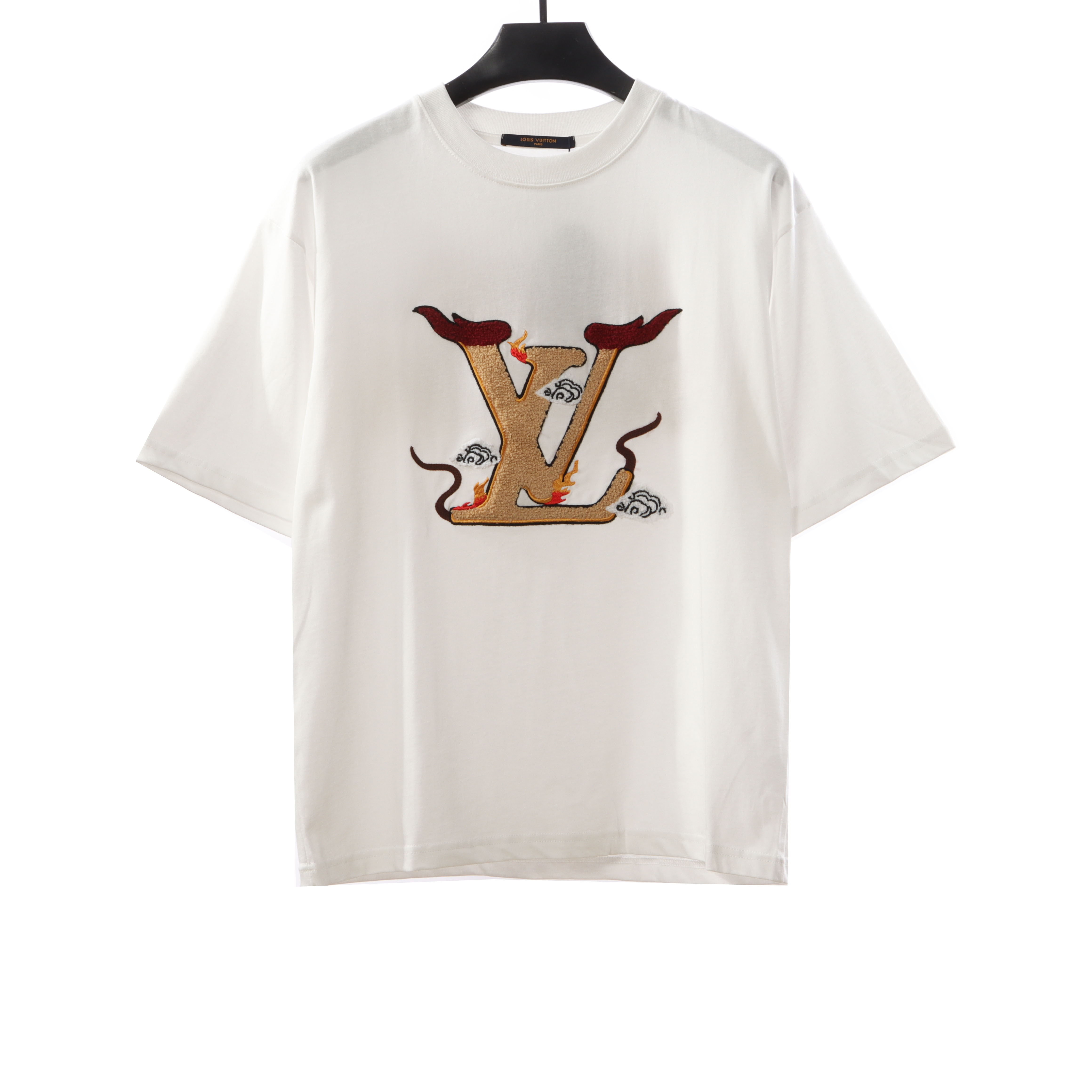 Louis Vuitton letter towel embroidered T-Shirts white