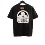 Louis Vuitton limited half pattern LOGO letter print T-Shirts black