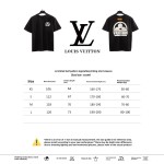 Louis Vuitton limited half pattern LOGO letter print T-Shirts black