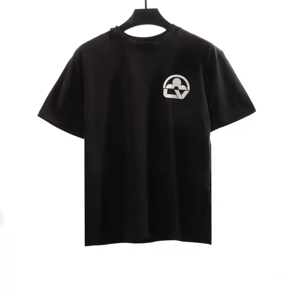 Louis Vuitton limited half pattern LOGO letter print T-Shirts black