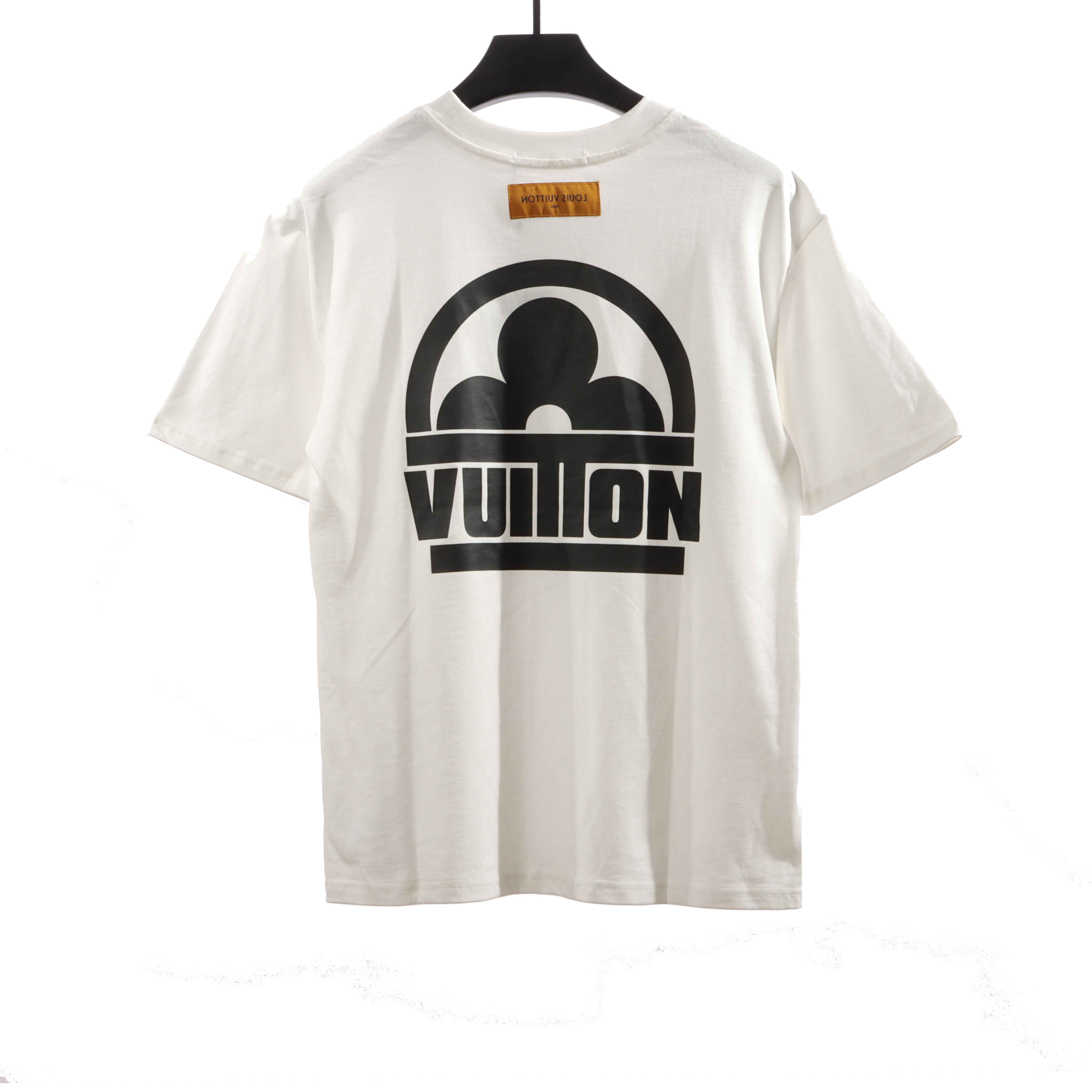 Louis Vuitton limited half pattern LOGO letter print T-Shirts white