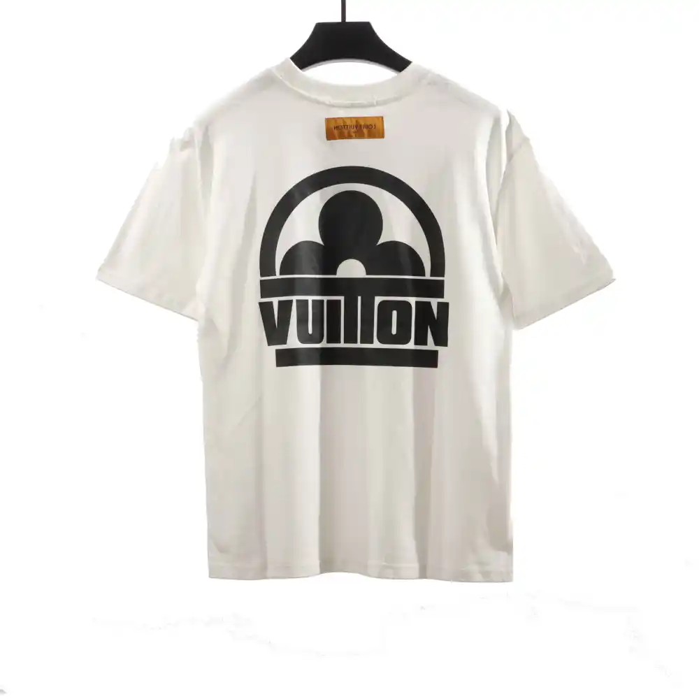 Louis Vuitton limited half pattern LOGO letter print T-Shirts white