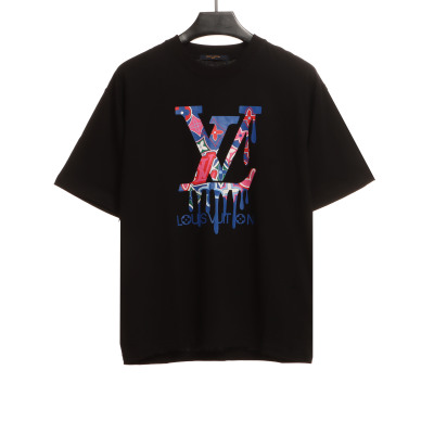  Louis Vuitton limited lapel limited melt T-Shirts black 01