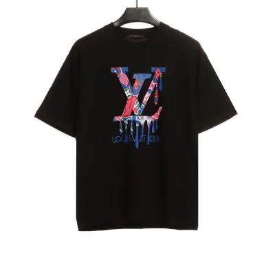  Louis Vuitton limited lapel limited melt T-Shirts black 01