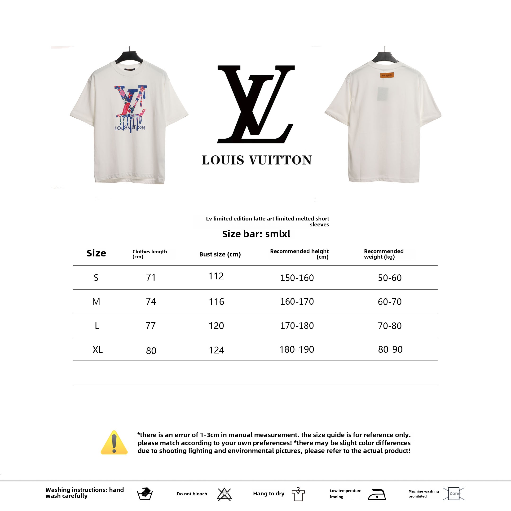 Louis Vuitton limited lapel limited melt T-Shirts white