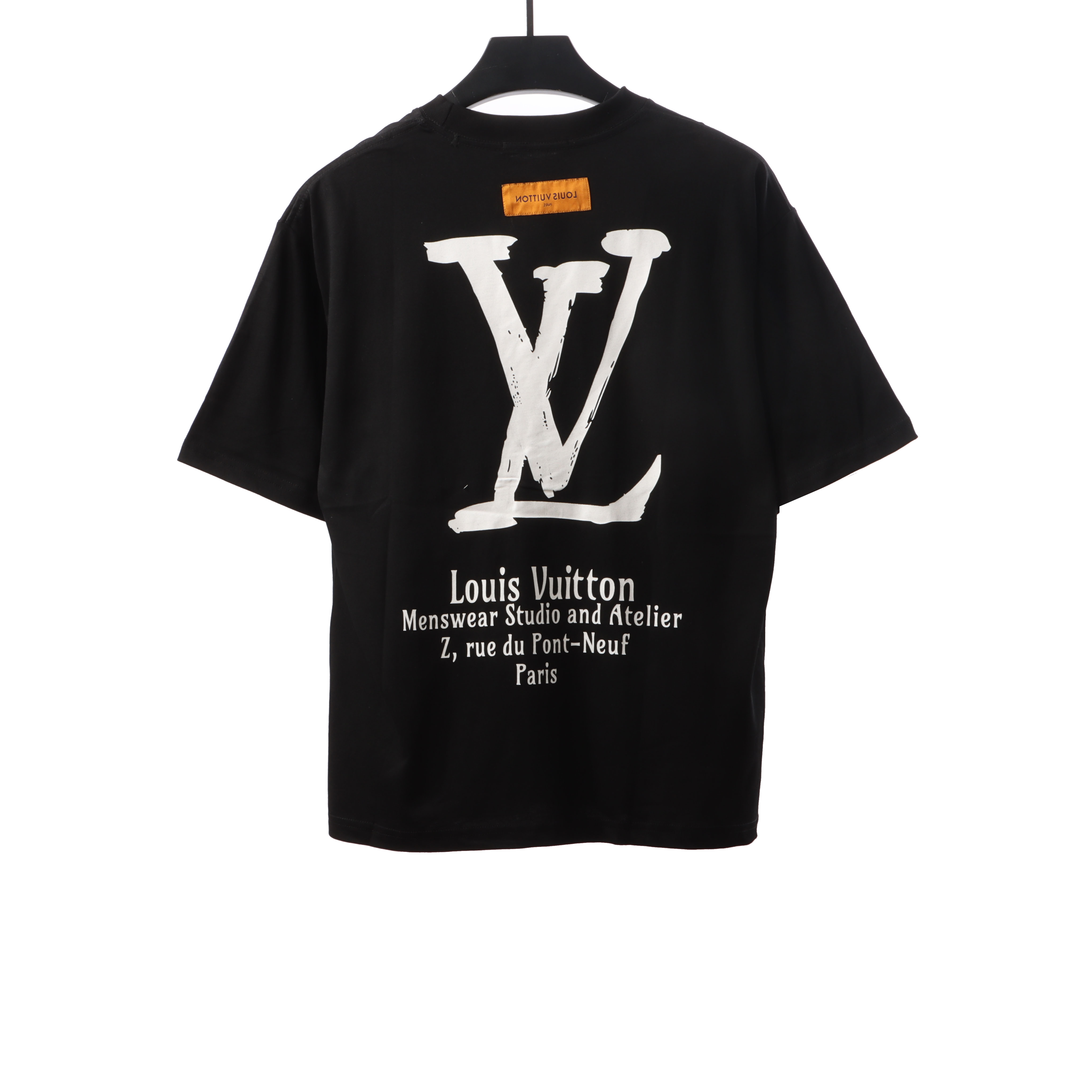 Louis Vuitton limited slogan V letter T-Shirts black