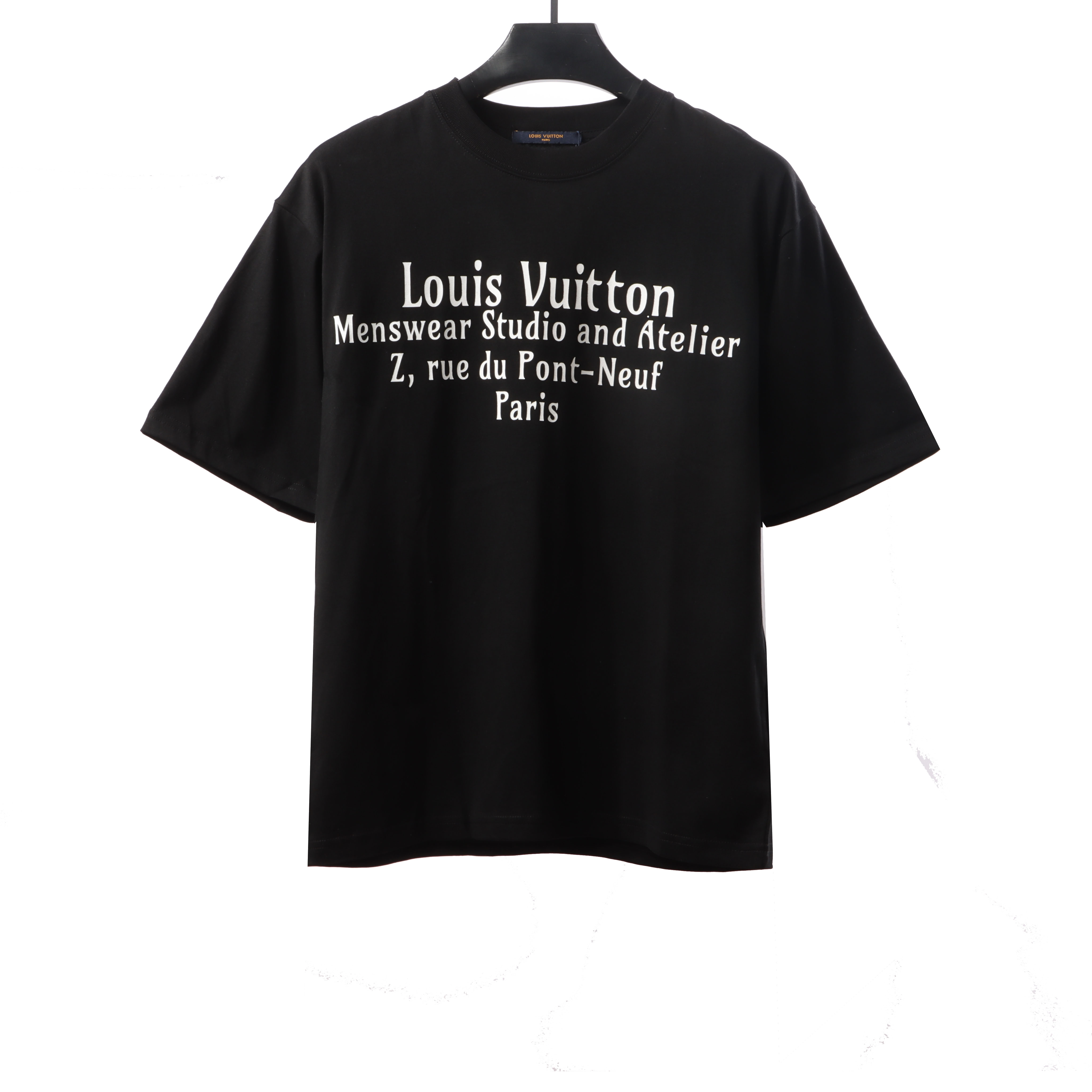 Louis Vuitton limited slogan V letter T-Shirts black