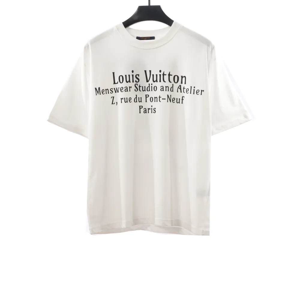  Louis Vuitton limited slogan V letter T-Shirts white