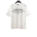  Louis Vuitton limited slogan V letter T-Shirts white