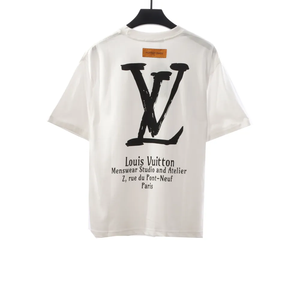  Louis Vuitton limited slogan V letter T-Shirts white