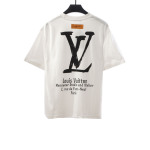  Louis Vuitton limited slogan V letter T-Shirts white