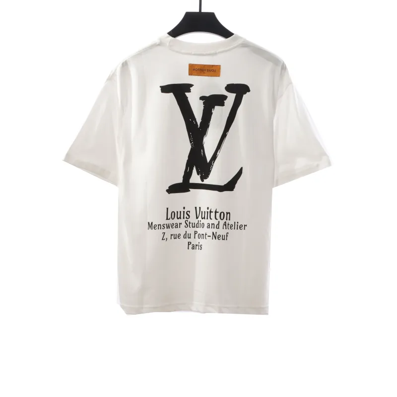  Louis Vuitton limited slogan V letter T-Shirts white