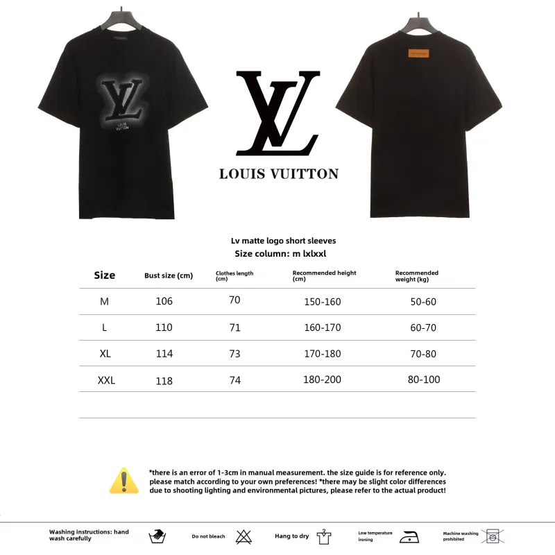  Louis Vuitton matte LOGO T-Shirts 1