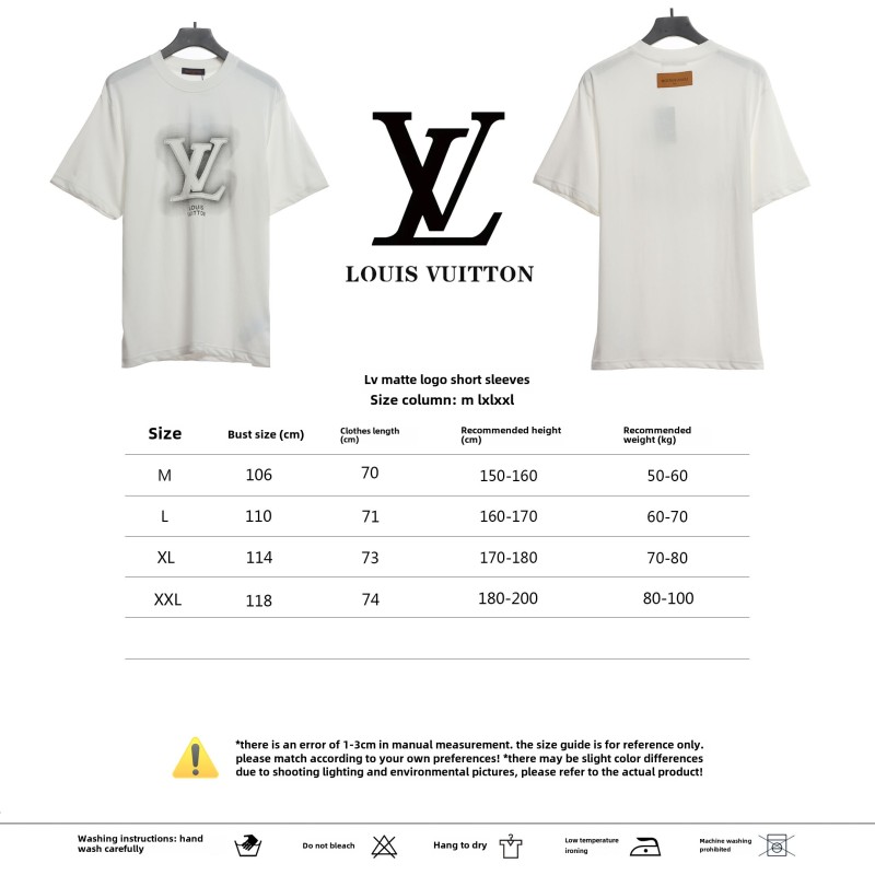  Louis Vuitton matte LOGO T-Shirts 2