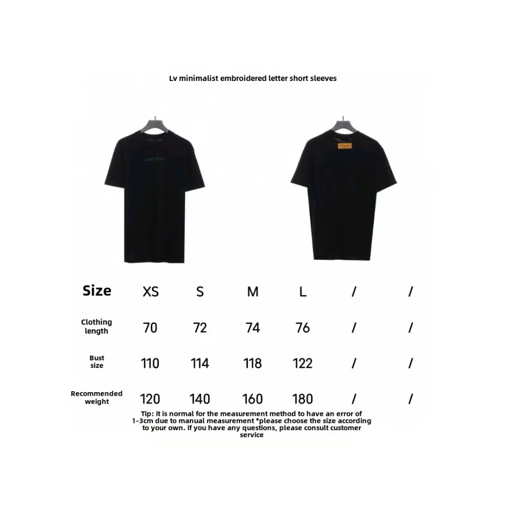 Louis Vuitton Minimalist embroidered letter T-Shirts 1