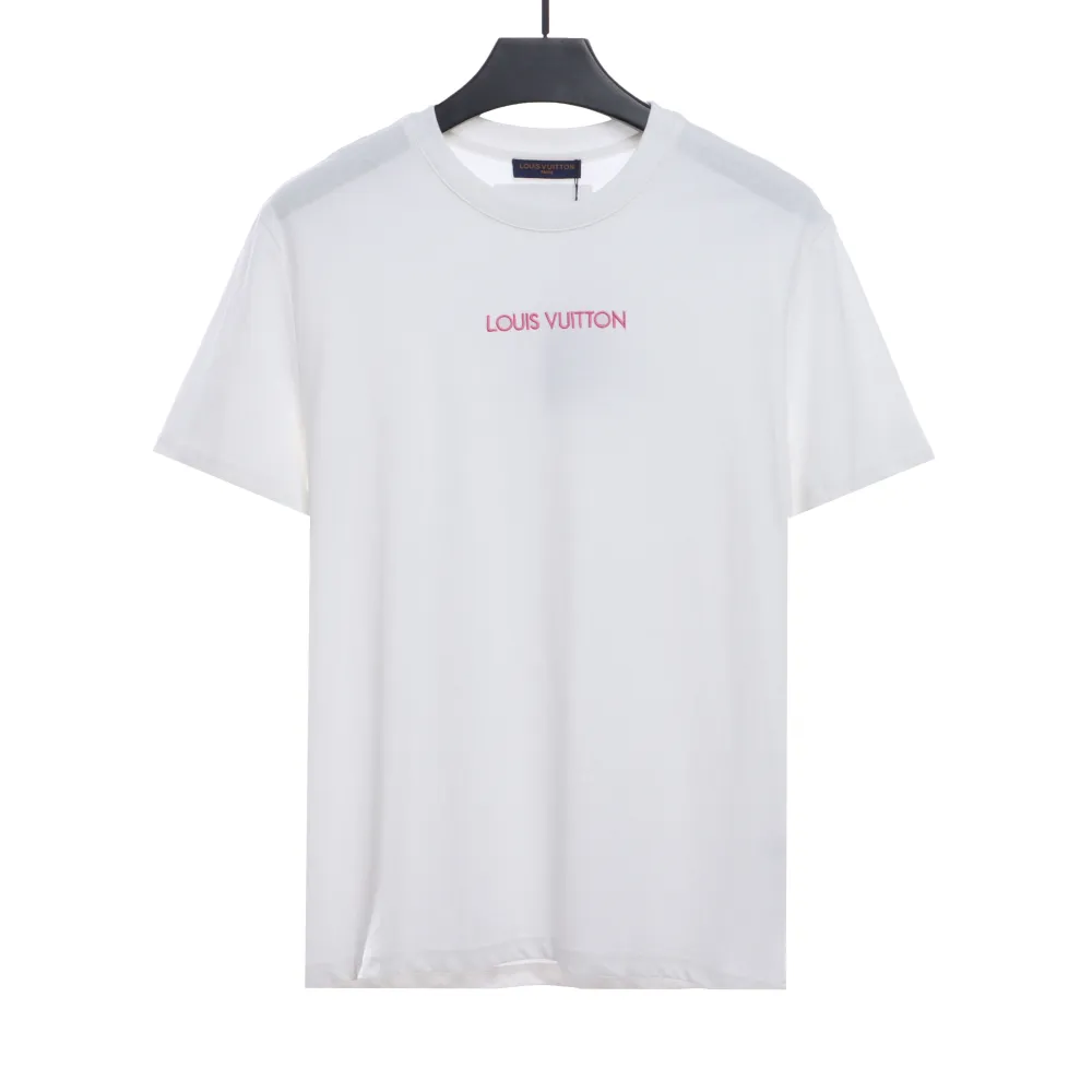 Louis Vuitton Minimalist embroidered letter T-Shirts 2