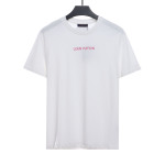  Louis Vuitton Minimalist embroidered letter T-Shirts 2