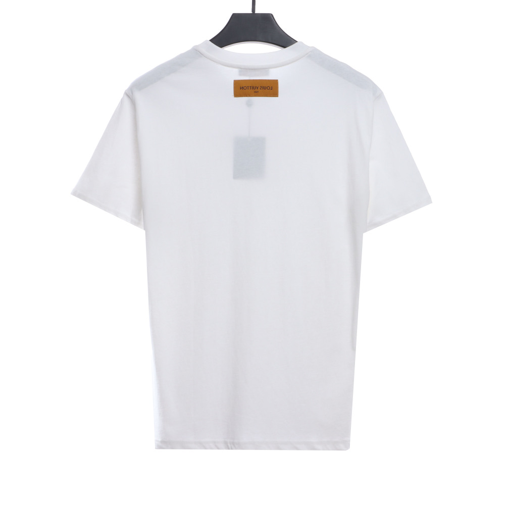  Louis Vuitton Minimalist embroidered letter T-Shirts 2