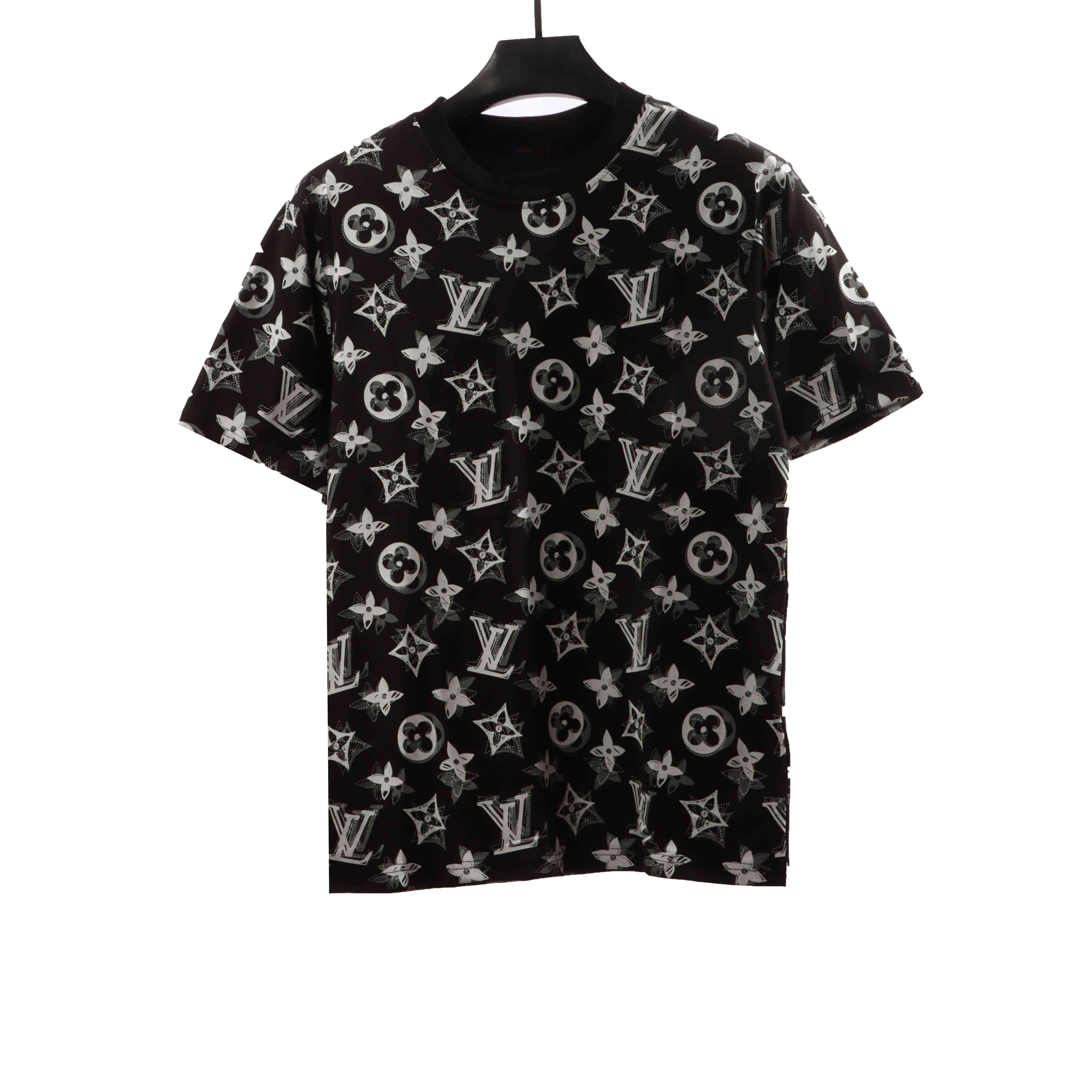 Louis Vuitton monogram full print double shadow T-Shirts black