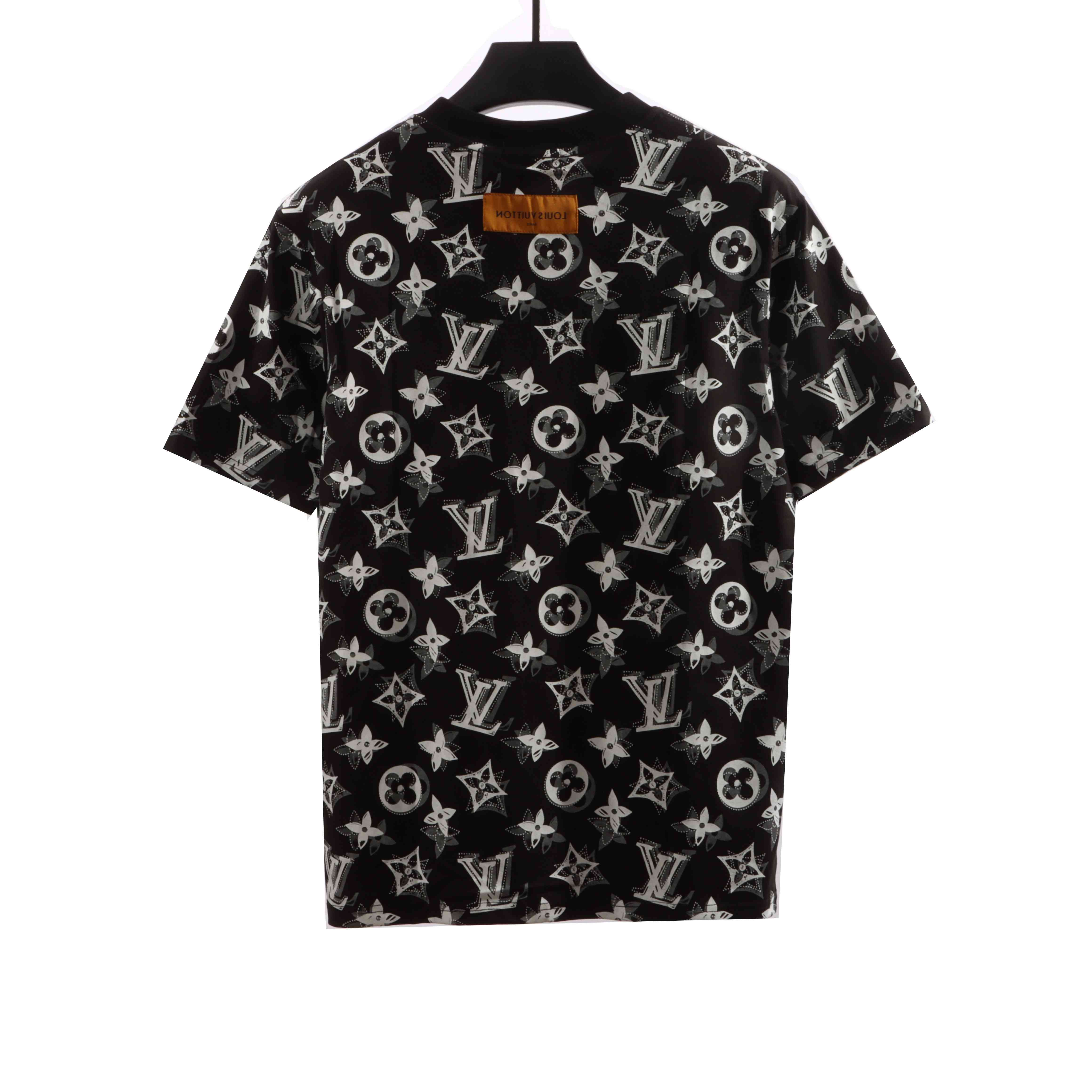 Louis Vuitton monogram full print double shadow T-Shirts black