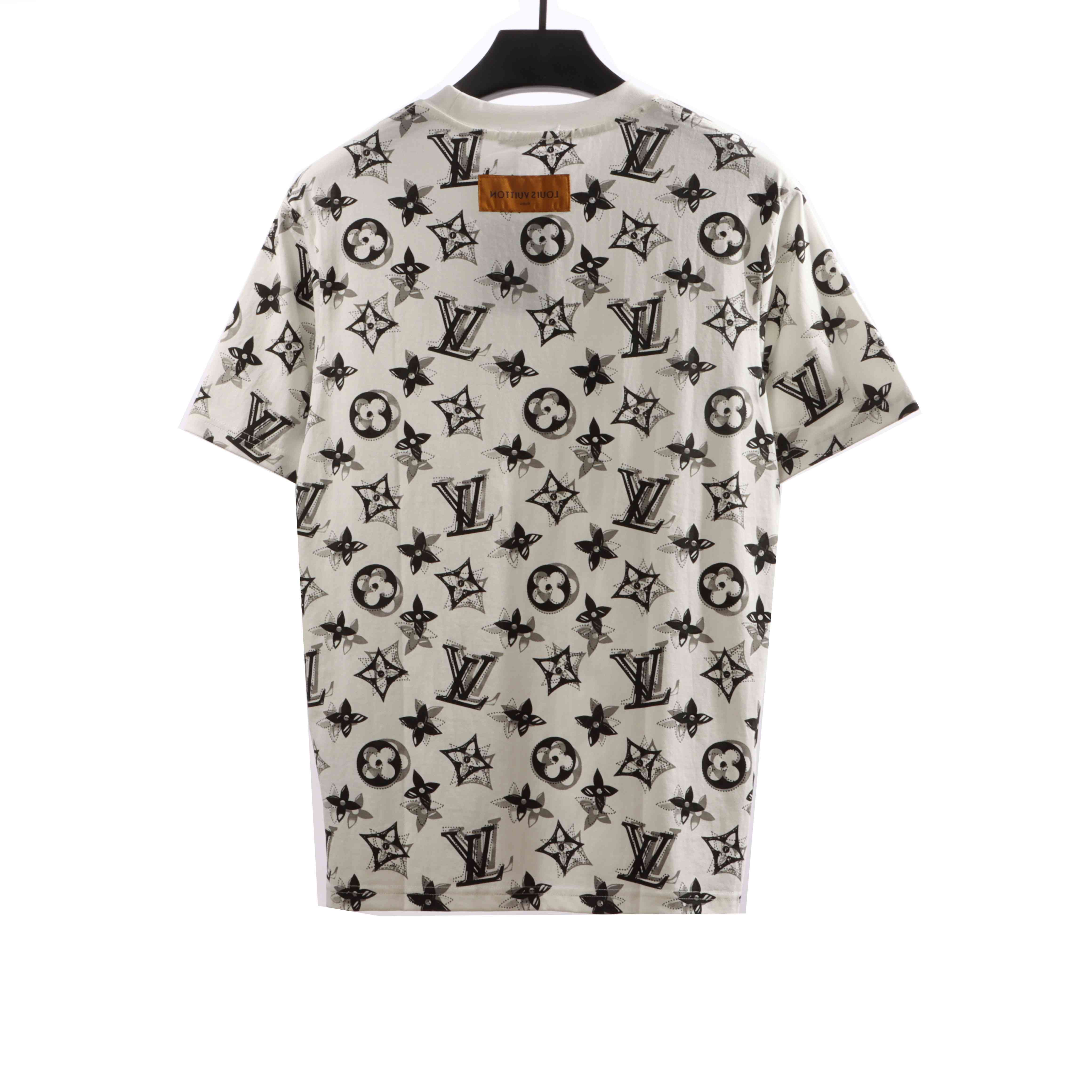 Louis Vuitton monogram full print double shadow T-Shirts White