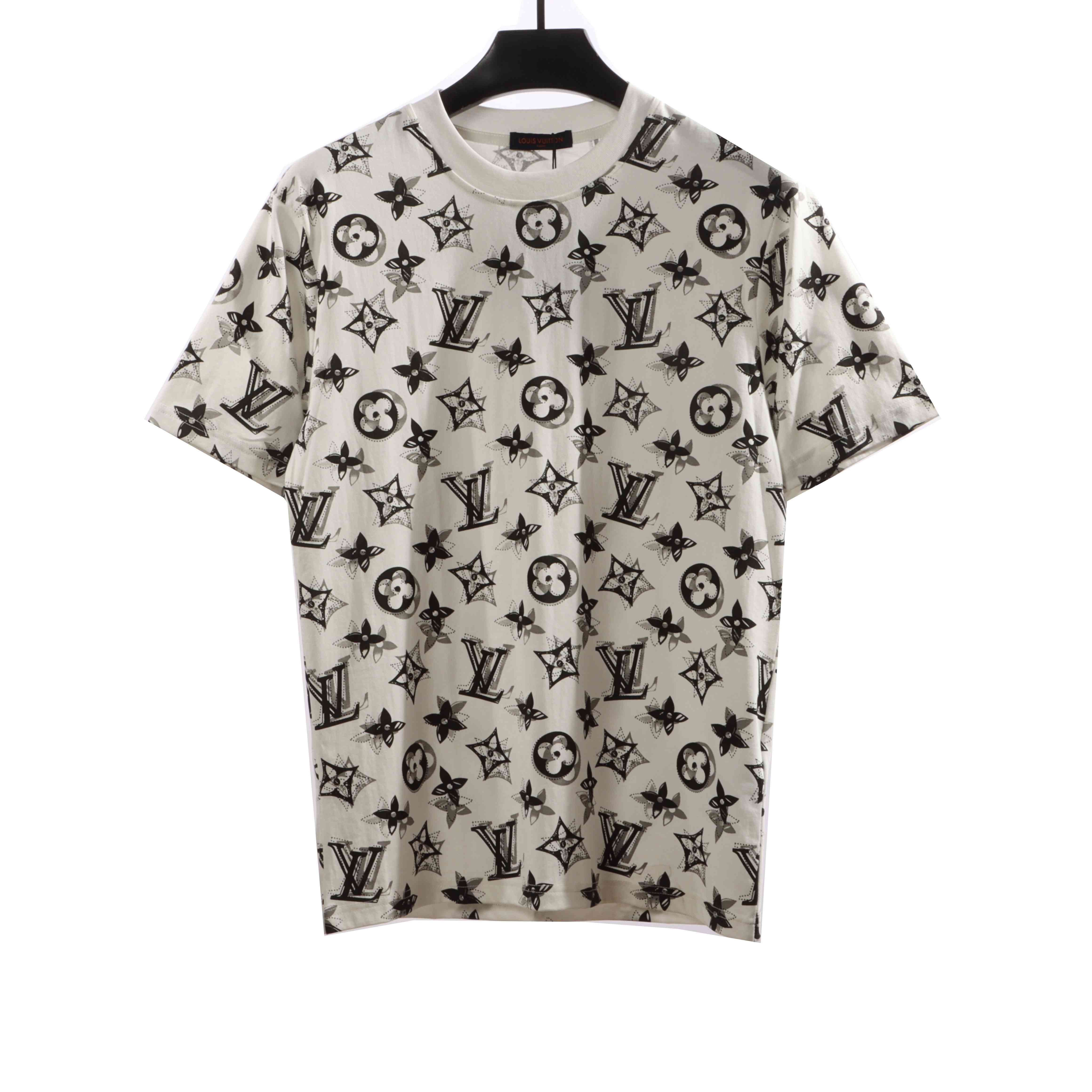 Louis Vuitton monogram full print double shadow T-Shirts White