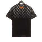  Louis Vuitton monogram full print gradient LOGO T-Shirts black