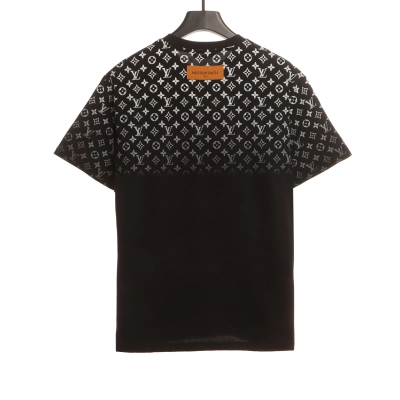 Louis Vuitton monogram full print gradient LOGO T-Shirts black 02