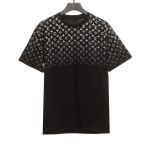  Louis Vuitton monogram full print gradient LOGO T-Shirts black