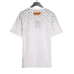  Louis Vuitton monogram full print gradient LOGO T-Shirts white