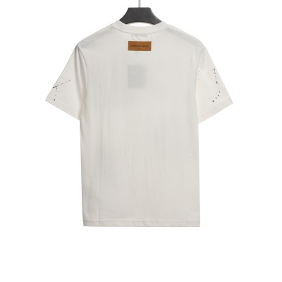  Louis Vuitton old flower ink hand-painted graffiti T-Shirts 1 02