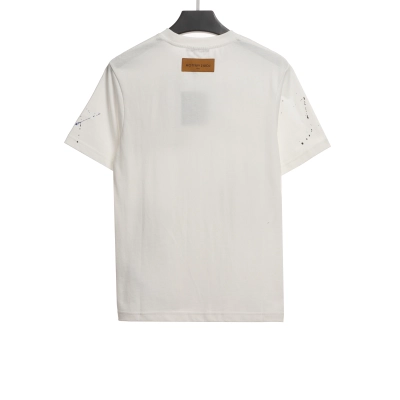 Louis Vuitton old flower ink hand-painted graffiti T-Shirts 1 02