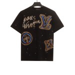  Louis Vuitton old flower ink hand-painted graffiti T-Shirts 2