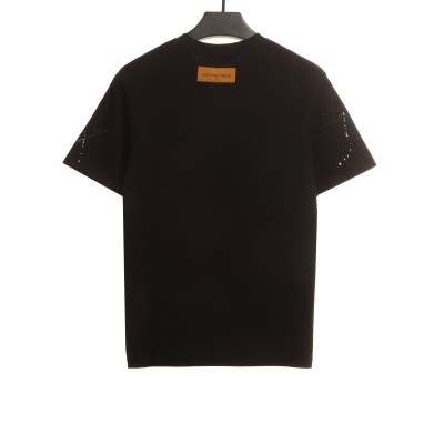  Louis Vuitton old flower ink hand-painted graffiti T-Shirts 2 02