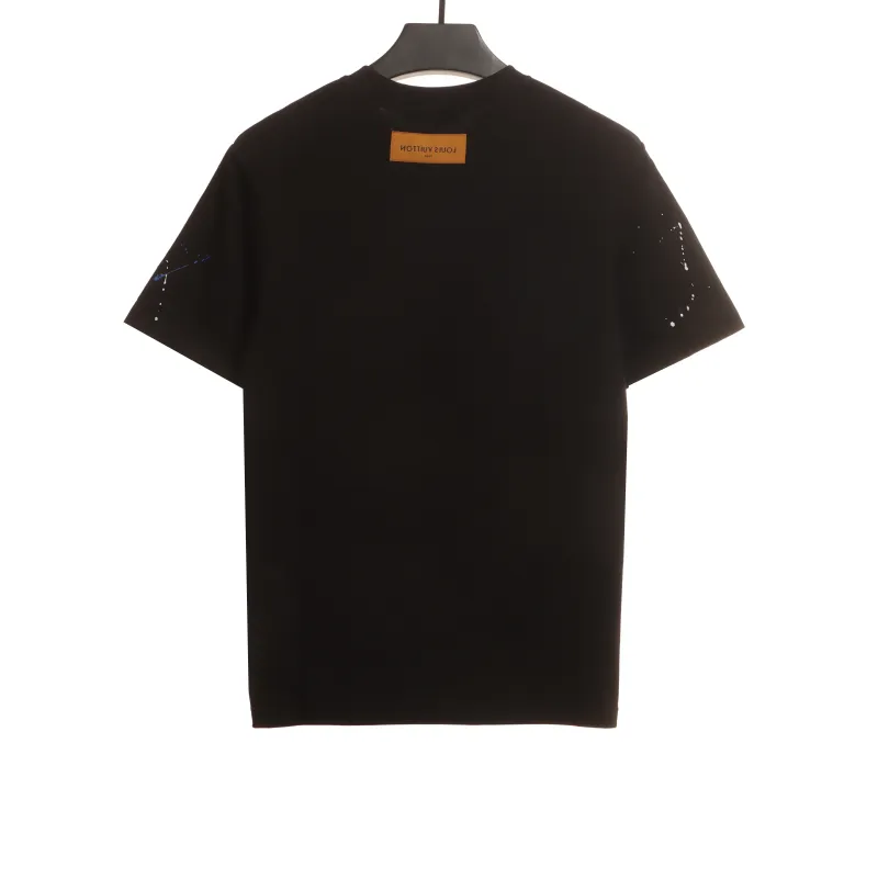 Louis Vuitton old flower ink hand-painted graffiti T-Shirts 2