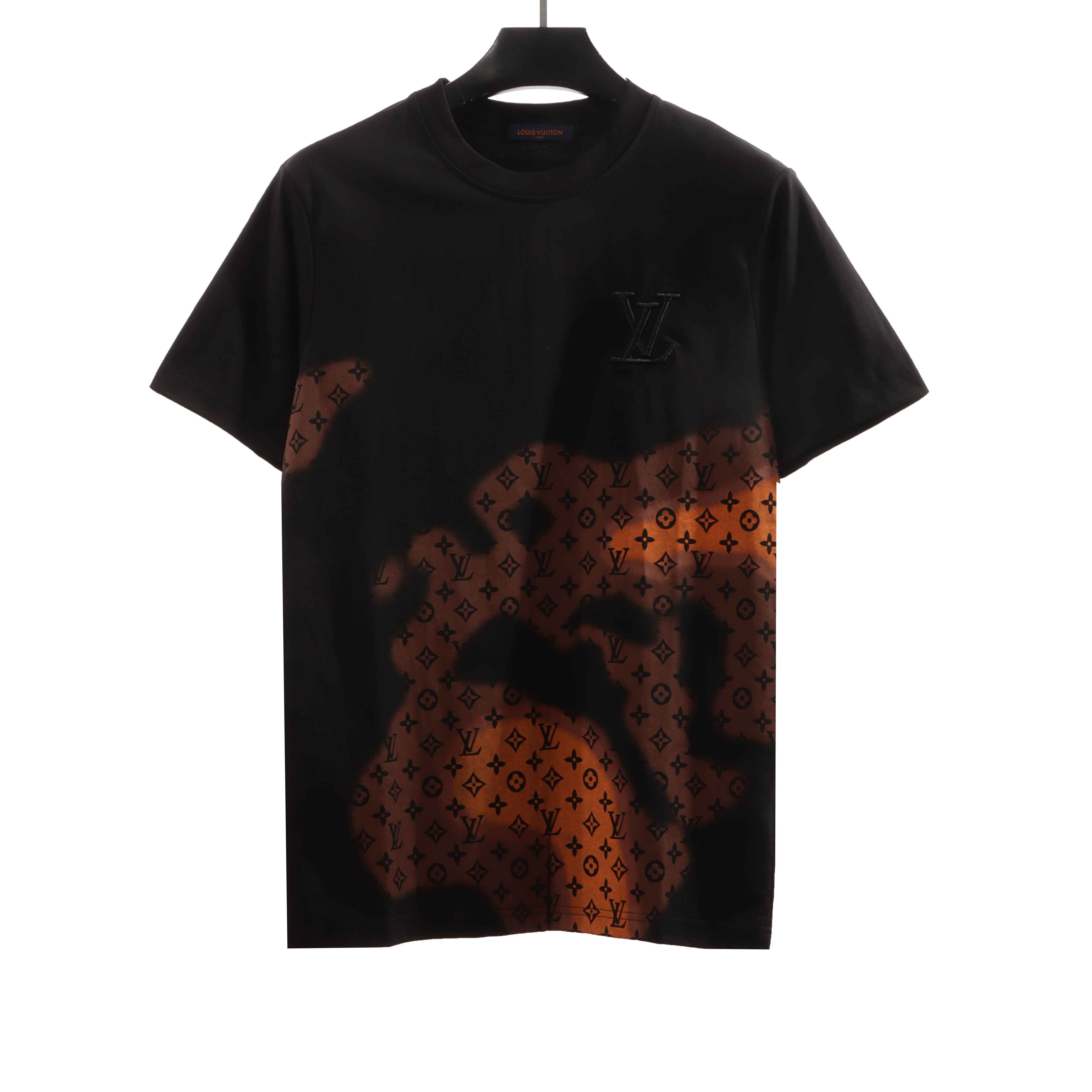 Louis Vuitton old flower ink rendering TShirts black from ReleaseSneakers