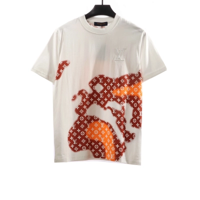Louis Vuitton old flower ink rendering T-Shirts white 01