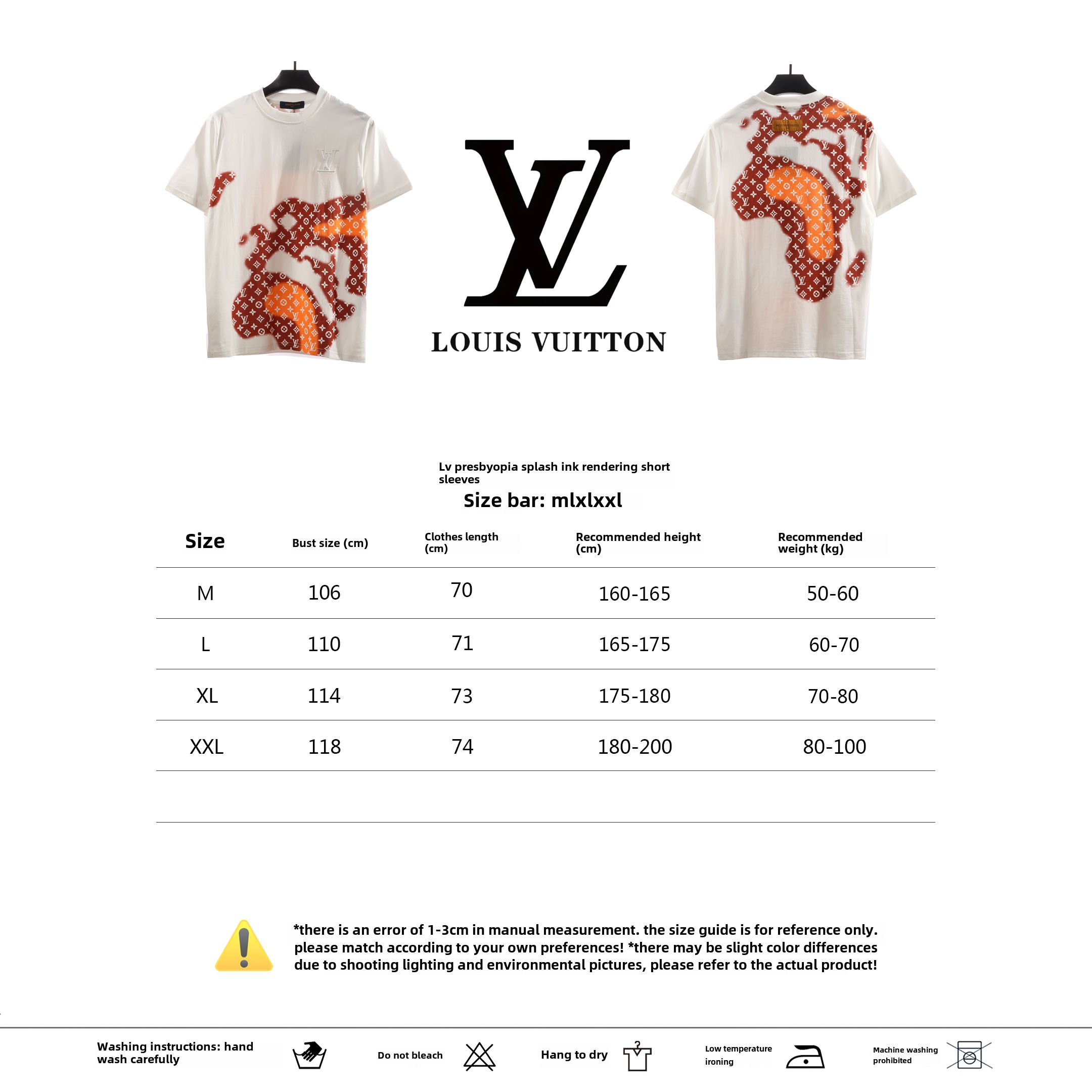 Louis Vuitton old flower ink rendering T-Shirts white