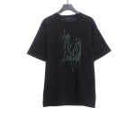  Louis Vuitton pattern embroidered round neck T-Shirts