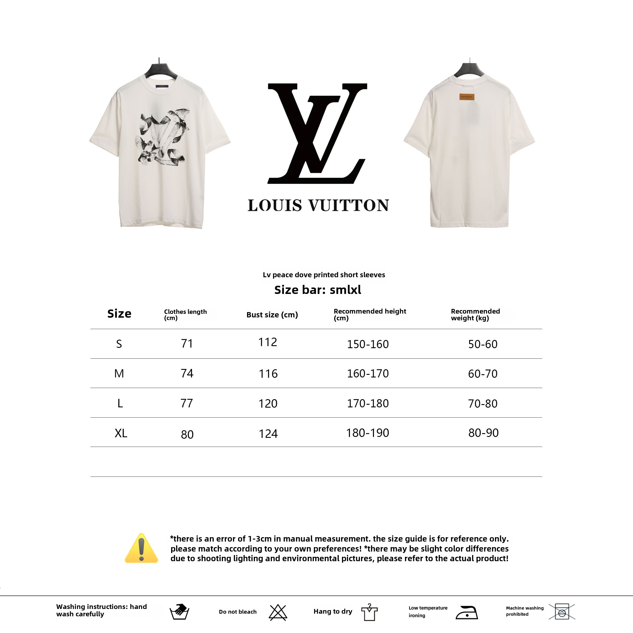 Louis Vuitton peace dove print T-Shirts