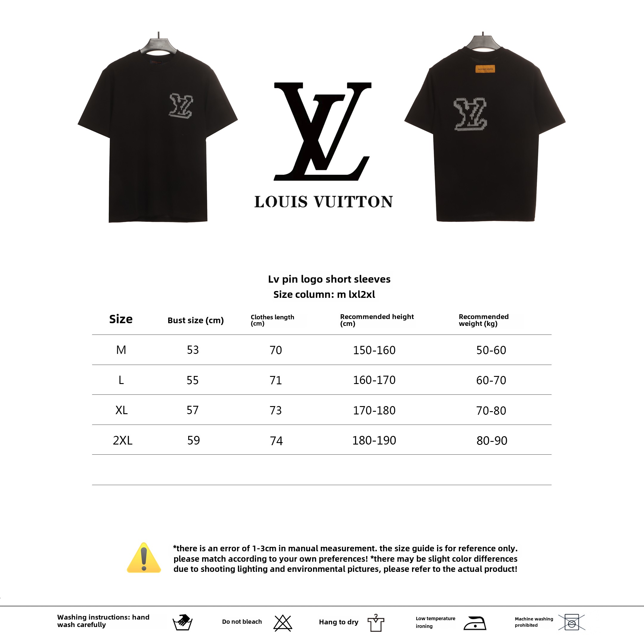 Louis Vuitton pin LOGO T-Shirts black